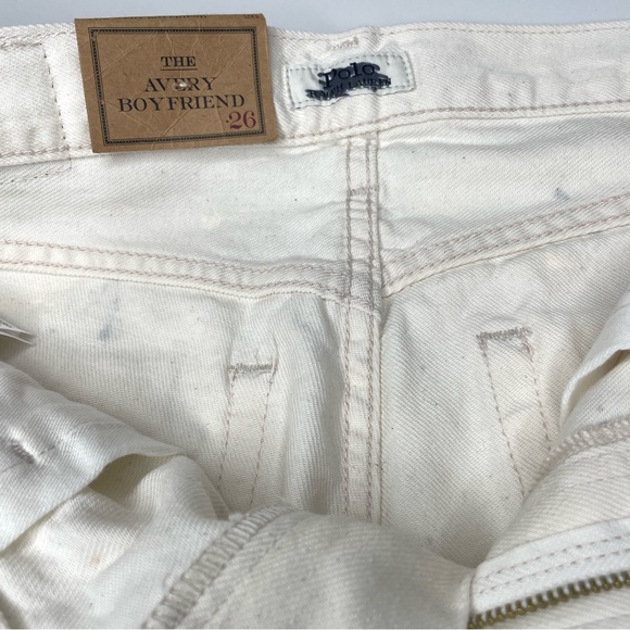 Polo Ralph Lauren Avery Boyfriend White Paint Splatter Jeans - Picture 6 of 15